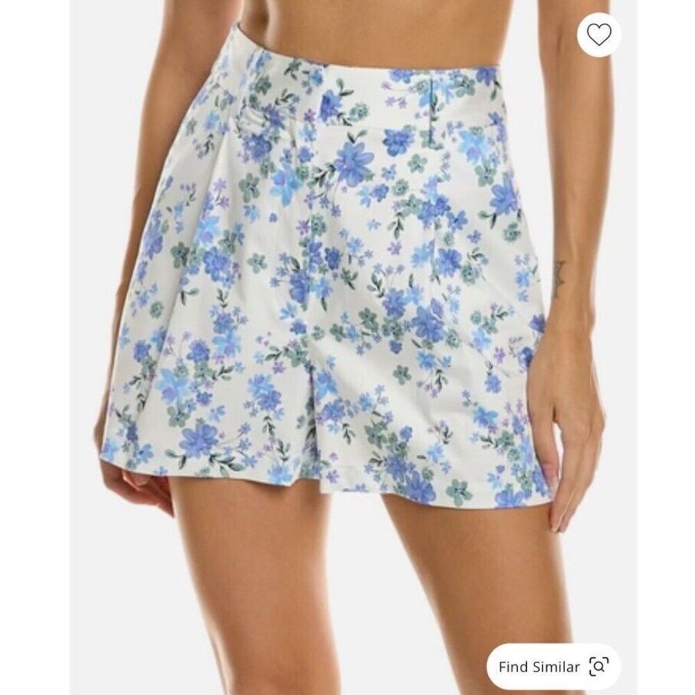 Favorite Daughter The Lemon Tree Floral Stretch Cotton Shorts Hi Rise Size 12